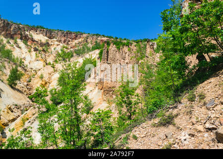 Rock structure 'Djavolja Varos' made by strong erosion (Devil's town) near Kursumlija on south Serbia. It was nominee for new seven natural wanders li Stock Photo