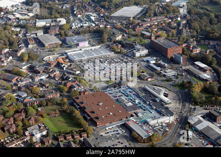 aerial view of Middleton town centre, Greater Manchester Stock Photo