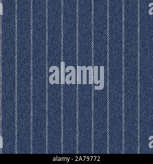 Pinstriped Denim Fabric Texture Seamless Repeat Vector Pattern Swatch Stock Vector