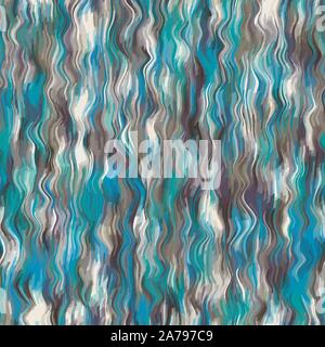 Water waves vertical curving lines seamless repeat vector pattern swatch. Nautical, marine, ripply ocean. Stock Vector