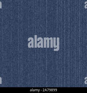 Denim Fabric Texture Seamless Repeat Vector Pattern Swatch. Traditional indigo blue color. Stock Vector