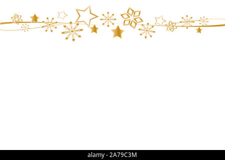 Christmas frame with stars and copy space Stock Photo