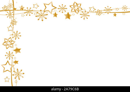 Christmas frame with stars and copy space Stock Photo