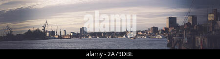 Elbphilharmonie and port of Hamburg Germany