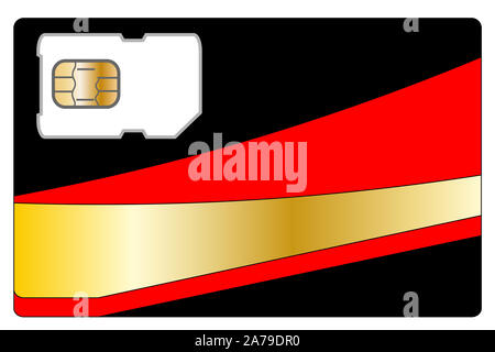 Template Sim card isolated on white background Stock Photo