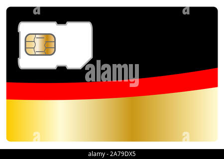 Template Sim card isolated on white background Stock Photo