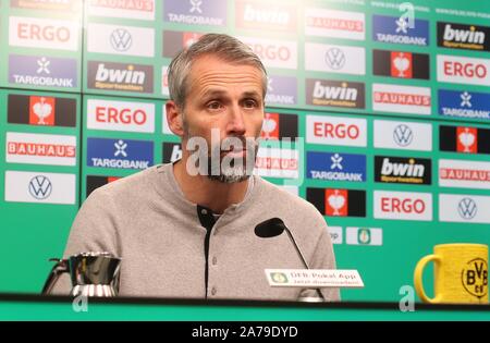 Dortmund, Deutschland. 31st Oct, 2019. firo: 30.10.2019, Football, Football: DFB Pokal, Season 2019/2020, BVB Borussia Dortmund - VfL Borussia Monchengladbach Monchengladbach 2: 1 Marco Rose, Portrait, Press Conference | usage worldwide Credit: dpa/Alamy Live News Stock Photo