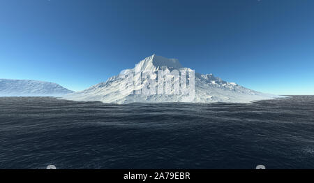 Iceberg extremely detailed and realistic high resolution 3d image Stock Photo