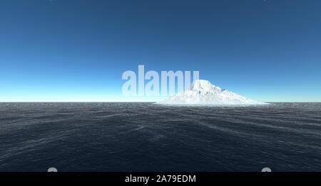 Iceberg extremely detailed and realistic high resolution 3d image Stock Photo