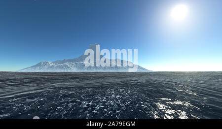 Iceberg extremely detailed and realistic high resolution 3d image Stock Photo