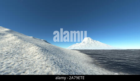 Iceberg extremely detailed and realistic high resolution 3d image Stock Photo