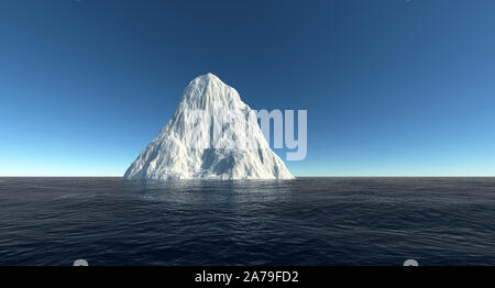 Iceberg extremely detailed and realistic high resolution 3d image Stock Photo