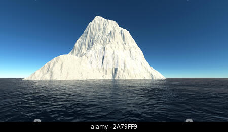 Iceberg extremely detailed and realistic high resolution 3d image Stock Photo