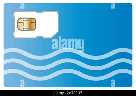 Template Sim card isolated on white background Stock Photo