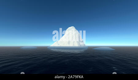 Iceberg extremely detailed and realistic high resolution 3d image Stock Photo