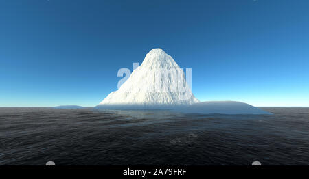 Iceberg extremely detailed and realistic high resolution 3d image Stock Photo