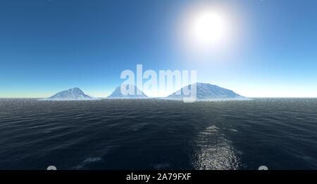 Iceberg extremely detailed and realistic high resolution 3d image Stock Photo