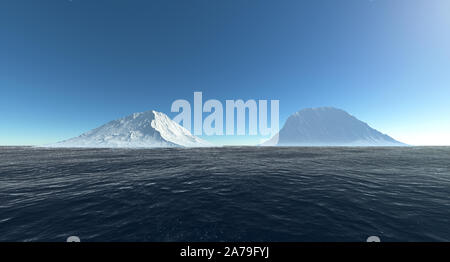 Iceberg extremely detailed and realistic high resolution 3d image Stock Photo