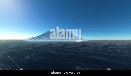 Iceberg extremely detailed and realistic high resolution 3d image Stock Photo