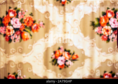 Blurred pastel background with flowers, colorful retro design Stock Photo
