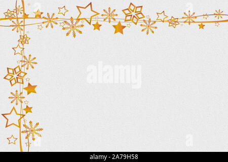 Christmas frame with stars and copy space Stock Photo