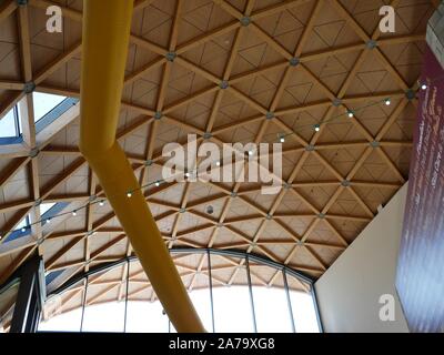 The ornate ceiling of the Moor indoor Market down the Moor  in Sheffield Yorkshire England Stock Photo