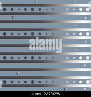 Abstract Seamless Pattern with silver stripes. Vector Illustration Stock Vector