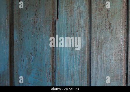 Texture of a blue wooden door. Background of a blue wooden door. Stock Photo