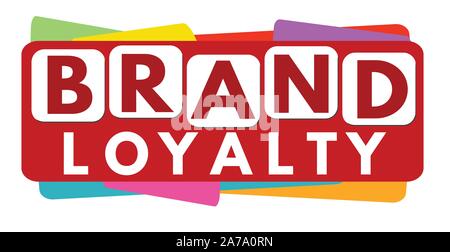 Brand loyalty banner design on white background, vector illustration Stock Vector