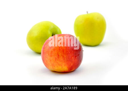 Fresh apples isolated on white background Stock Photo