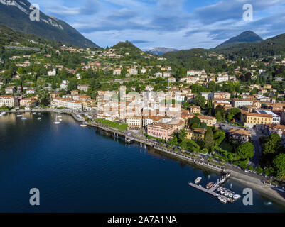 Amazing aerial view of Menaggio - Como lake in Italy Stock Photo