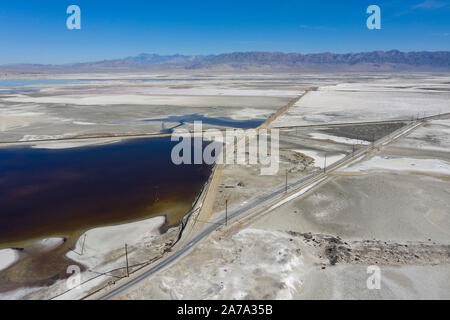 Aerial views of Searles Lake, Trona, California Mine Stock Photo