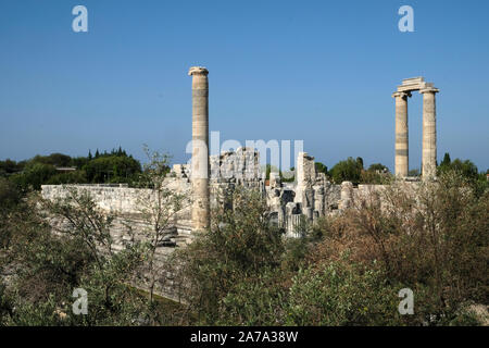 In the ancient times, Didyma was famous as the place where a colossal Temple of Apollo stood, and the oracle revealed the future. Stock Photo