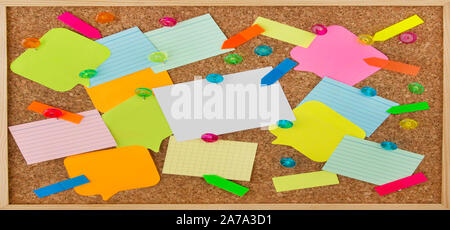 Colourful pinboard with label and copy space Stock Photo - Alamy