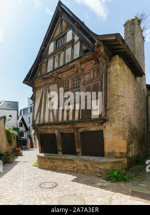 Quimperle, Finistere / France - 24 August 2019: the historic old town of Quimperle in southern Brittany Stock Photo