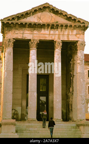 Temple Of Augustus Forum Pula Croatia Stock Photo Alamy