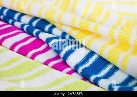 Coloured microfibre cloths as background Stock Photo