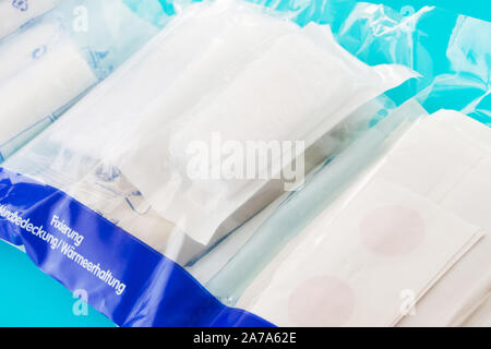 First Aid Kit close up Stock Photo