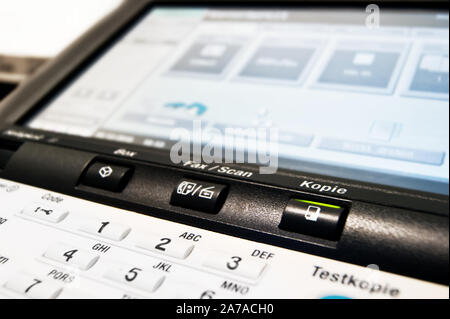 Copier display in close up Stock Photo