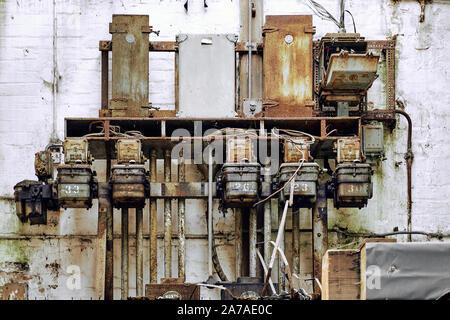 Industrial Electrical Switchgear Stock Photo