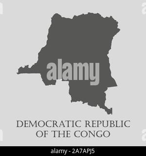 A contour map of Congo. Vector graphic illustration on a transparent ...