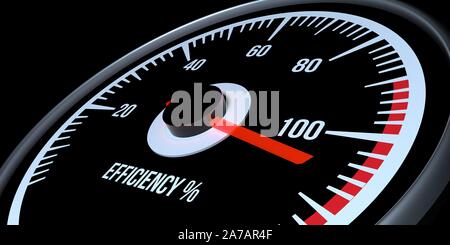 speedometer energy efficiency 3d rendering image Stock Photo - Alamy