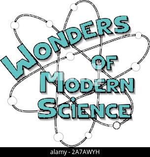 Wonders of Modern Science Outline Stock Vector