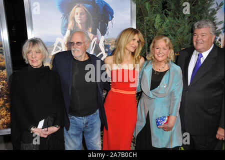 LOS ANGELES, CA - NOVEMBER 19, 2014: Laura Dern & mother Diane Ladd & husband Robert Hunter & father Bruce Dern & wife at the Los Angeles premiere of Dern's movie 'Wild' at the Samuel Goldwyn Theatre, Beverly Hills. © 2014 Paul Smith / Featureflash Stock Photo