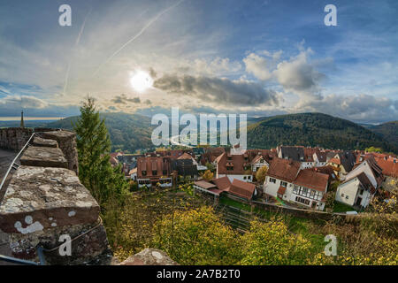 View into the Neckar valley direction heidelberg Stock Photo