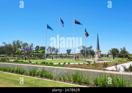 War Memorial in Chinchilla Botanic Parkland, Queensland, QLD, Australia Stock Photo