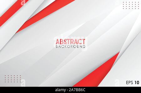 ABSTRACT WHITE RED BACKGROUND TEMPLATE VECTOR Stock Vector