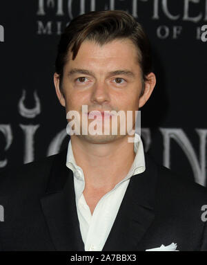 World Premiere of Disney’s “Maleficent: Mistress of Evil” Premiere held at the El Capitan Theatre in Hollywood, California. Featuring: Sam Reilly Where: Los Angeles, California, United States When: 30 Sep 2019 Credit: Adriana M. Barraza/WENN.com Stock Photo