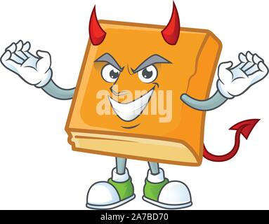 cornbread with devil mascot on white background Stock Vector