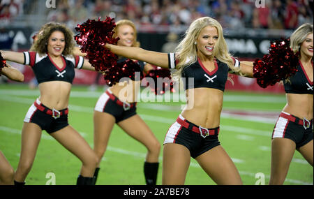 Glendale, United States. 31st October, 2019. Arizona Cardinals' cheerleaders perform during the Cardinals game with the San Francisco 49ers at State Farm Stadium in Glendale, Arizona on Thursday, October 31, 2019. The 49ers defeated the Cardinals 28-25. Photo by Art Foxall/UPI Credit: UPI/Alamy Live News Stock Photo